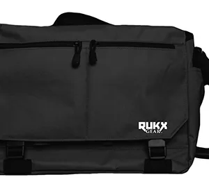 Rukx Gear ATICTBBB Discrete Carry Business Bag Black with Hidden Pistol Compartment, 16" Laptop Sleeve, 9 Interior Pockets, 3 Exterior Pockets & Mil-Spec Buckles 15" W x 11" H Interior Dimensions