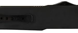 Templar Knife LABR321 Premium Lightweight Large 3.50" OTF Drop Point Plain Black Oxide Stonewashed Powdered D2 Steel Blade/5.25" Black Rubber/Aluminum Handle