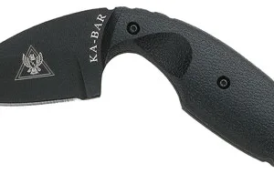 Ka-Bar 1480 TDI Law Enforcement 2.31" Fixed Drop Point Plain Black AUS-8A SS Blade, Black Zytel Handle, Includes Belt Clip/Sheath