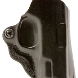 DeSantis Gunhide 019BA8BZ0 Mini Scabbard  OWB Black Leather Belt Slide Fits Glock 43 Right Hand