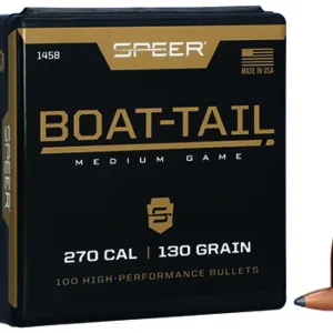 Speer 1458 Boat-Tail  270 Cal .277 130 gr Spitzer Boat Tail Soft Point 100 Per Box/ 5 Case