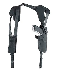 Uncle Mike's 75011 Pro-Pak Vertical Shoulder Holster Shoulder Size 01 Black Nylon Harness Fits Medium Autos Fits 3-4" Barrel Right Hand