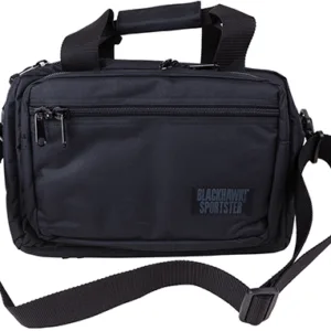 Blackhawk 74RB01BK Sportster Deluxe Range Bag Black 600D Polyester with PVC Laminate Coating, Pistol Rug, Foam Padding & Self-Healing Zippers