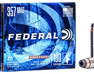 Federal Power-Shok Handgun Ammunition .357 Mag 180 gr JHP 1080 fps 20/box