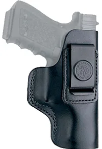 DeSantis Gunhide 031BA77Z0 Insider  IWB Black Leather Belt Clip Fits H&K P2000SK/Springfield XD/XD-E 3.30" Barrel Right Hand