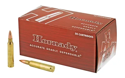 HORNADY 80275 Custom 223 Rem 55 Gr Full Metal Jacket Boat Tail 50 Per Box/ 10 Cs