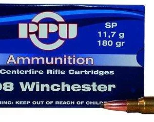 PPU PP3083 Standard Rifle  308 Win 180 gr Soft Point 20 Per Box/ 10 Cs