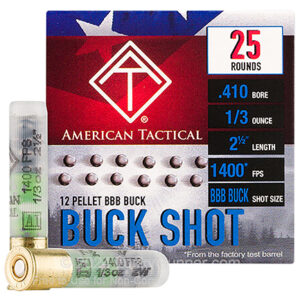 ATI ATIAC410BBB Shotshell  410 Gauge 12 Pellets BBB Shot 25 Per Box/ 10 Case