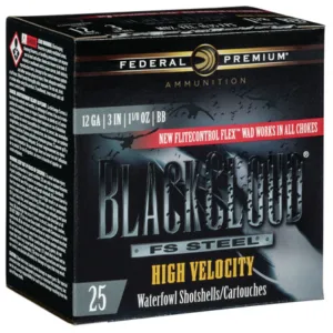 Federal PWBXH143BB Black Cloud FS High Velocity 12 Gauge 3" 1 1/8 oz BB Shot 25 Per Box/ 10 Case