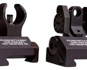 Troy Ind SSIGIARSTBT00 Tritium Micro BattleSight Set HK Front & Round Rear  Black Hardcoat Anodized