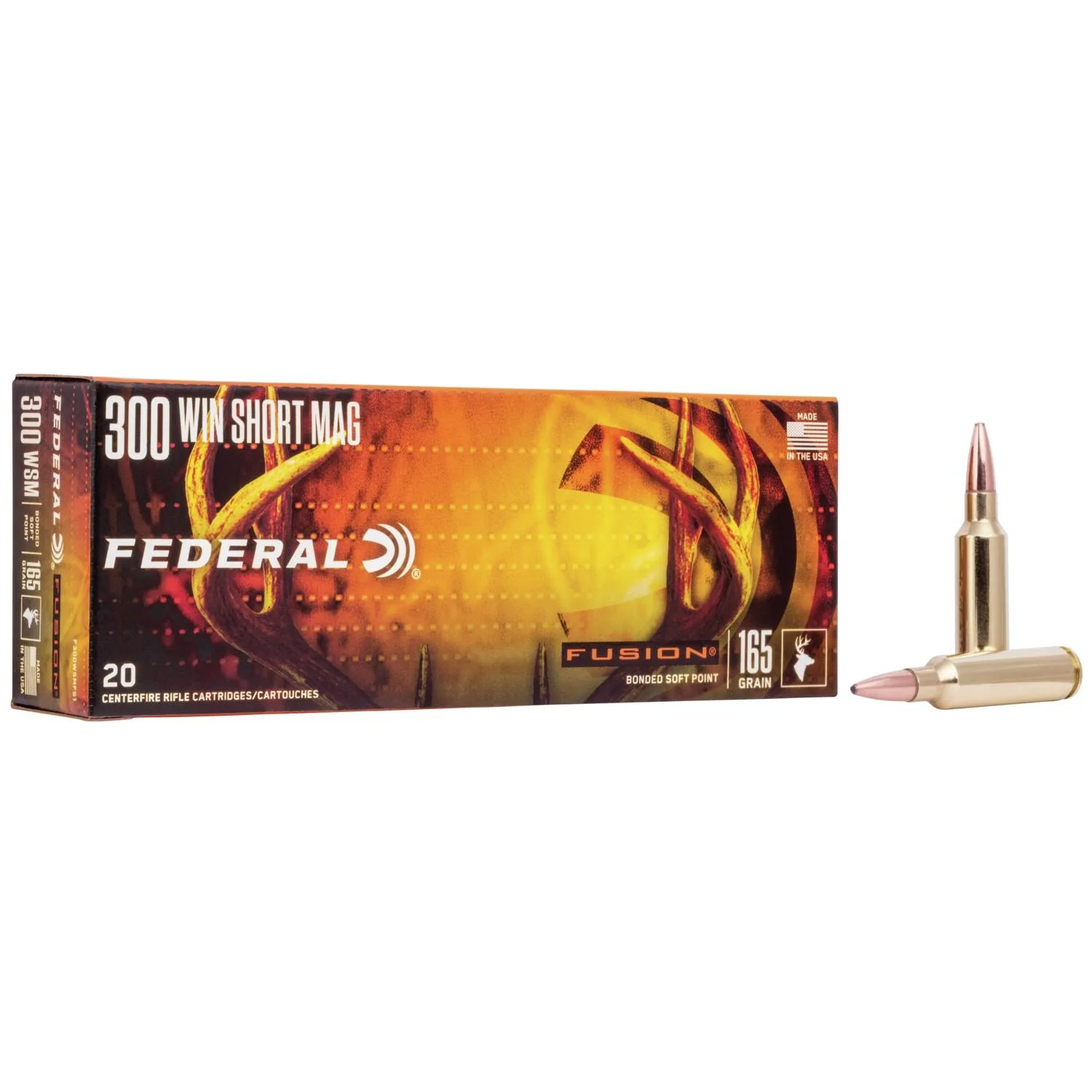 FEDERAL Fusion Rifle Ammunition .300 Wsm 165 Gr Btsp 3080 Fps - 20/box