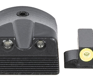 Meprolight USA 412183121 Hyper-Bright  Black | Green Tritium with Yellow Phosphorescent Outline Front Sight Green Tritium with Black Outline Rear Sight Set