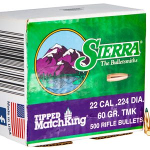 Sierra 7160C Tipped MatchKing  .22 Cal .224 60 gr Tipped MatchKing/ 500 Per Box