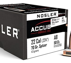 Nosler 53780 AccuBond  22 Cal .224 70 gr Spitzer Point/ 50 Per Box