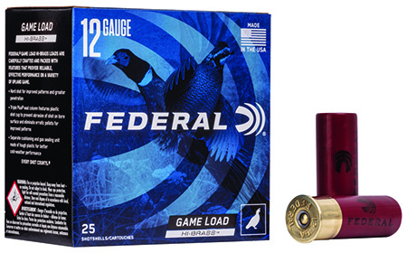 FEDERAL H1266 Game-shok High Brass 12gauge 2.75" 1 1/4oz 6shot 25 Per Box/10 Case