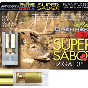Brenneke SL123SUS SuperSabot  12Gauge 3" 1 1/8oz Sabot Slug Shot 5 Per Box/50 Case