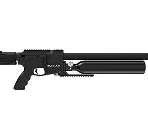 Crosman BPG22S Gunnar Air Rifle Pre-Charged Pneumatic 22 Black Black Receiver Black Adjustable Stock