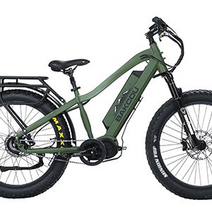Bakcou E-bikes B-MJ-MG-B25 Mule Jager Matte Army Green 18" w/Stand Over Height of 29.50" Frame, Rohloff E-14 (500/14) Speed Hub Bafang M620 Ultra Motor, 35+ mph Speed