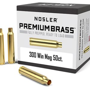 Nosler 10227 Premium Brass Unprimed Cases 300 Win Mag Rifle Brass/ 50 Per Box