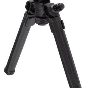 Magpul MAG941-BLK Bipod  1913 Picatinny Rail Attachment, Black Mil-Spec Anodized Aluminum, 6.80-10.30" Vertical Adjustment, Rubber Feet for AR-Platform
