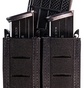 High Speed Gear 41PT02BK TACO Duty Double Pistol Mag, Black Nylon with MOLLE Exterior, Fits MOLLE & 2" Belt