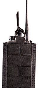 High Speed Gear 41RD00BK TACO Duty Radio Holder, Black Nylon with MOLLE Exterior & Bungee Pull Tongue, Fits MOLLE & 2" Belt