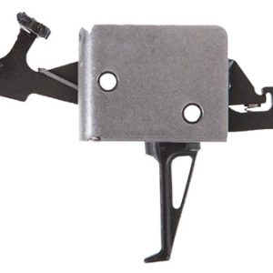 CMC Triggers 92504 Drop-In  Two-Stage Flat Trigger with 2 lbs Draw Weight & Black/Silver Finish for AR-15/AR-10