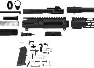 TacFire SSPK9MMLPK7K AR Build Kit KeyMod 9mm Luger Black Steel