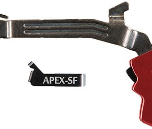 Apex Tactical 102157 Action Enhancement  Black/Red Drop-In Trigger, Compatible w/ Glock 43/43X/48 Right Hand