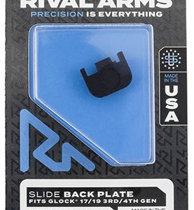 Rival Arms RA43G001A Slide Back Cover Plate  Double Stack Black Anodized Aluminum for Glock 17/19 Gen3-4