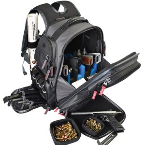GPS Bags 1812BPG Executive Backpack Gray Holds 5 Handguns