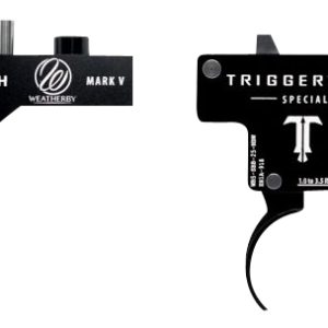 TriggerTech WM5SBB13NBF Special  Single-Stage Flat Trigger with 1-3.50 lbs Draw Weight & Black PVD Finish for Weatherby Mark V