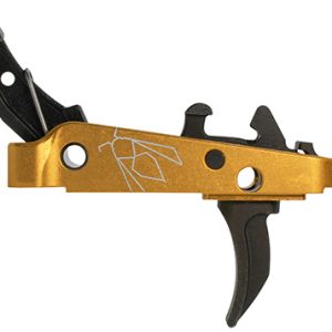 CMC Triggers 47407 Drop-In Yella Jacket Combat Trigger Group 2.0 Single-Stage Curve with 2.50 lbs Draw Weight, Black with Yellow Housing, Fits AK-47