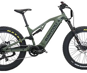 Bakcou E-bikes B-SC19-G-B21 Scout Large Matte Army Green 19" Frame, 11 Speed Sram NX, 11-42t Rear Cassette BafangUltra Mid-Drive Motor