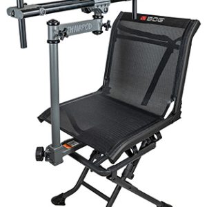 Bog-Pod 1100475 ChairPod  Chair with Rotating Gun Mount, 4 Legs, Black, Aluminum Frame, 41" Max Height