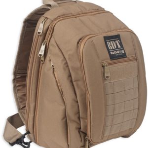 Bulldog BDT408T BDT Tactical Sling Pack Small Style Nylon w/ Tan Finish, Padded Compartments, Conceal Carry Pockets & Includes Universal Holster