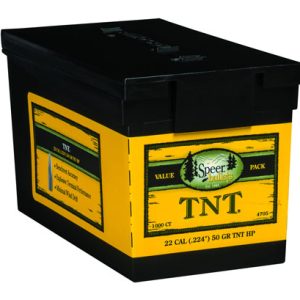 Speer 4705 TNT Varmint 22 Caliber .224 50 gr Hollow Point Value Pack 1000 Box