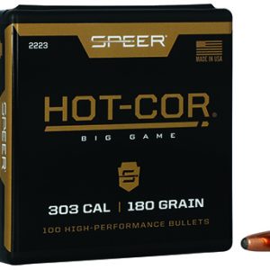 Speer 2223 Hot-Cor  303Cal 180gr Soft Point Round Nose 100 Per Box/5 Case