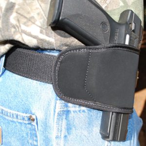 GrovTec US Inc GTHL15099BLK Multi-Fit  OWB Size 99 Black Suede Belt Loop Fits Med/Lg Semi-Auto Right Hand
