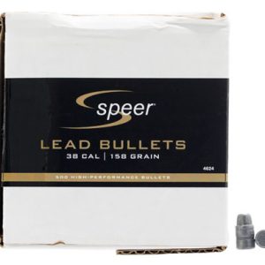 Speer 4624 Handgun  38Cal 158gr Lead Semi Wadcutter 500 Per Box/1 Case