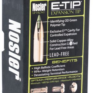Nosler 59765 E-Tip  6.5Creedmoor 120gr Spitzer 50/Box