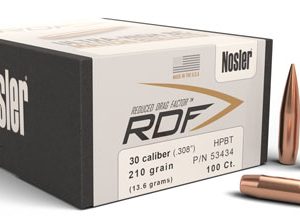 Nosler 53434 RDF Match 30Cal 210gr Hollow Point Boat Tail 100/Box