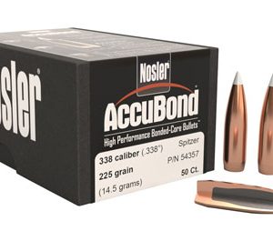 Nosler 54357 AccuBond  338Cal 225gr Spitzer Point 50/Box