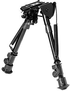 NcStar ABPGF Precision Grade Fullsize Friction Bipod Black 7-11" Steel/Aluminum W/Adapters