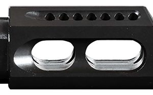 Yankee Hill 3085MBA Slant Muzzle Brake Black Steel with 5/8"-24 tpi Threads & 2.75" OAL for 30 Cal AR-Platform