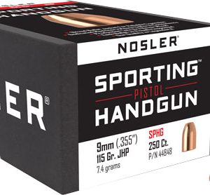 NOSLER BULLETS 9MM .355 - 115GR JHP 250CT
