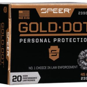 Speer 23966GD Gold Dot Personal Protection 45ACP 230gr Hollow Point 20 Per Box/10 Case