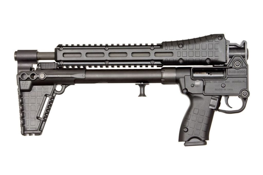 A picture of 0003260 keltec sub 2000 g2 9mm rifle 10rd m lok mp mags adj stock blued green finish with USA Gun Store