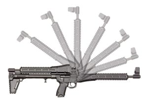 A picture of 0003261 keltec sub 2000 g2 9mm rifle 10rd m lok mp mags adj stock blued green finish with USA Gun Store