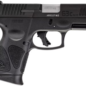 Taurus 1G3C93110 G3C  Compact Frame 9mm Luger 10+1 3.26" Matte Stainless Steel Barrel, Matte Black Tenifer Serrated Steel Slide, Black Polymer Frame w/Picatinny Rail, Black Polymer Grip, Right Hand
